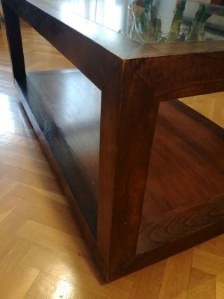 Mesa de centro Banak madera y cristal