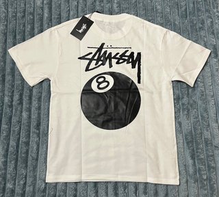 Camiseta Stüssy Blanca Estampado 8 Ball