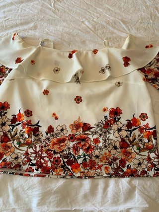 Blusa verano floral hombros descubiertos