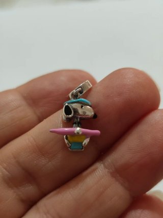 Charm Snoopy Verano Plata Ley