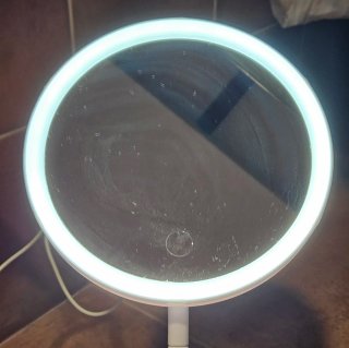 Espejo Maquillaje LED USB Táctil Aumento 360