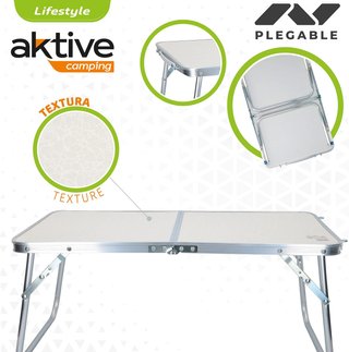 AKTIVE Mesa playa plegable camping 60x40x25