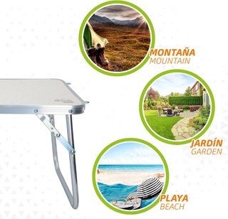 AKTIVE Mesa playa plegable camping 60x40x25