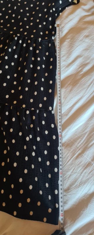 Vestido Bershka lunares negro y blanco
