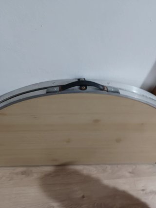 Mesa redonda plegable madera y metal