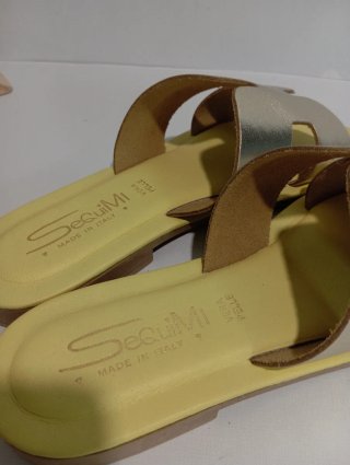 Sandali ciabatte donna nuove in vera pelle