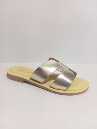 Sandali ciabatte donna nuove in vera pelle