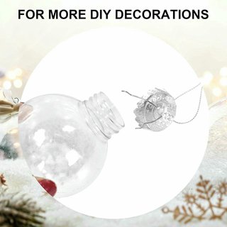 Set de 24 Bolas de Navidad Blancas 6 cm