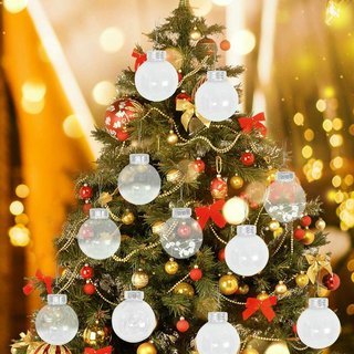 Set de 24 Bolas de Navidad Blancas 6 cm