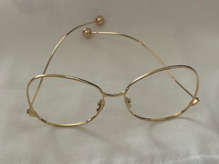 2 Gafas Mujer Moda Sin Cristal Negro/Dorado