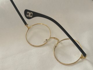 2 Gafas Mujer Moda Sin Cristal Negro/Dorado