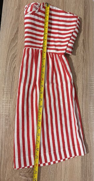 Vestido niña rayas rojas y blancas T116