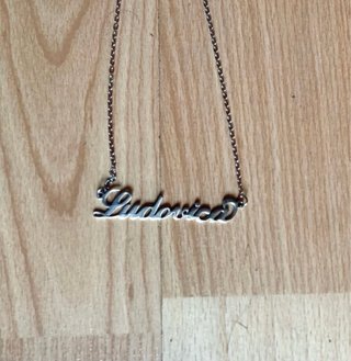 Collana nome Ludovica acciaio inox