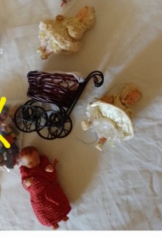 Carretto per bambole e neonati per case delle bambole