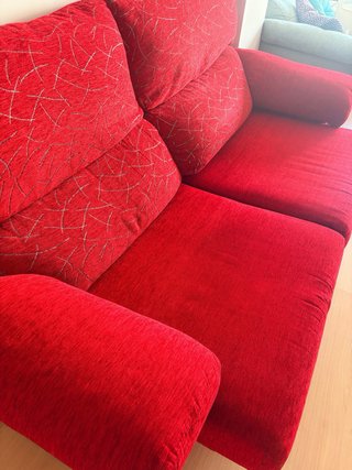 Sofá 2 plazas rojo