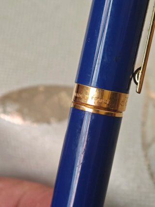 Bolígrafo Dupont Azul Dorado