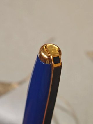Bolígrafo Dupont Azul Dorado