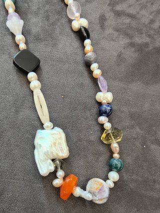 Collana pietre dure naturali multicolor