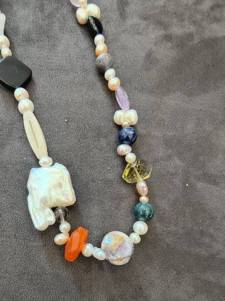 Collana pietre dure naturali multicolor