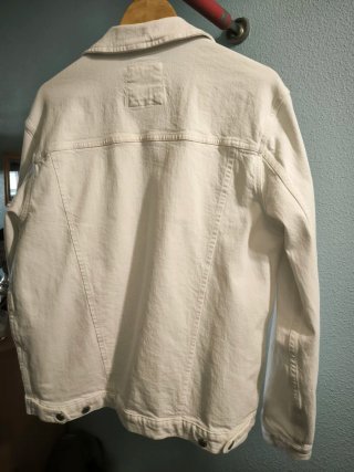 Cazadora vaquera blanca Zara Talla L
