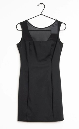 Vestido Mango Negro Transparente