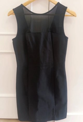 Vestido Mango Negro Transparente