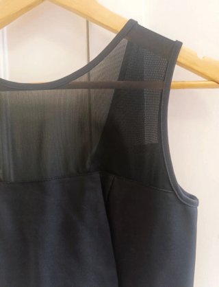Vestido Mango Negro Transparente