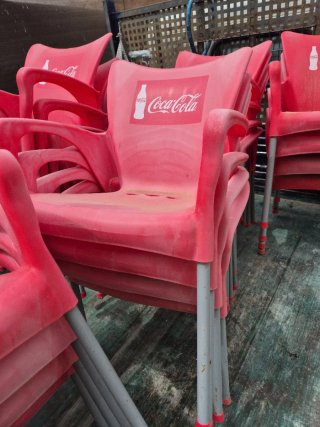 Sillas Coca-Cola Rojas Apilables