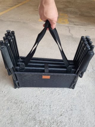 Escalera plegable para perro.