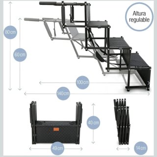 Escalera plegable para perro.