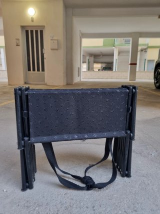 Escalera plegable para perro.