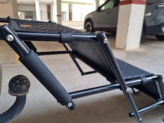 Escalera plegable para perro.