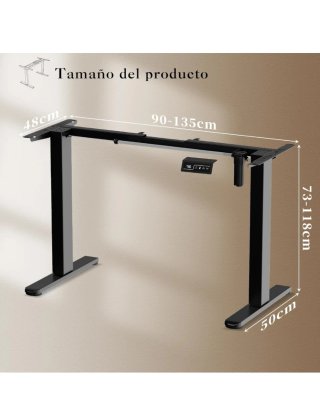 TRIUMPHKEY Marco Escritorio Ajustable Negro