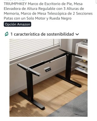 TRIUMPHKEY Marco Escritorio Ajustable Negro