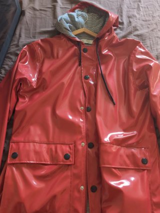 Chubasquero Petit Bateau Rojo Talla M