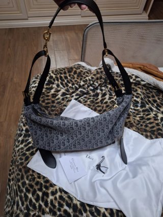Borsa Dio Denim Grigio Nera