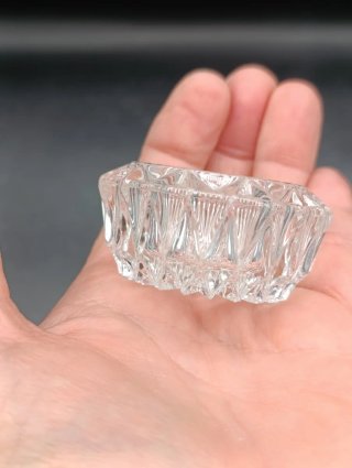 Salero y pimentero de cristal tallado