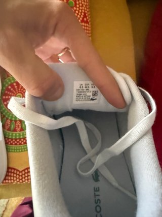 Zapatillas Lacoste T.42.5 Blancas y Verdes