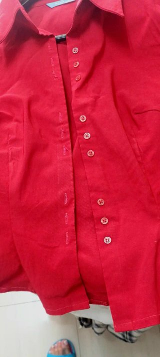 Camisa roja elastán Talla M