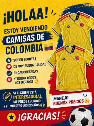Camisa Selección Colombia Dama