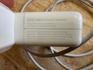 Cargador y cable original Apple 67W USB-C