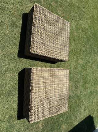 2 puffs ratán sintético Maisons du Monde