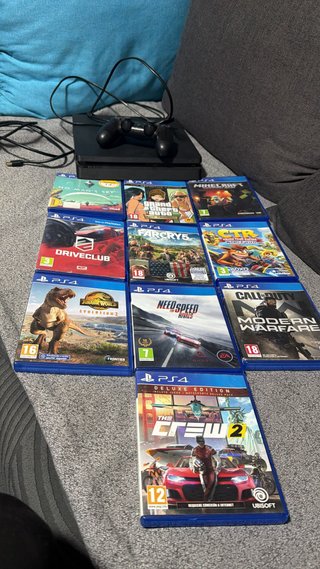 PS4 (Playstation 4) + 9 Juegos