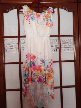 Vestido blanco estampado floral
