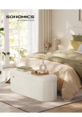 SONGMICS Baúl Puff Almacenaje Beige