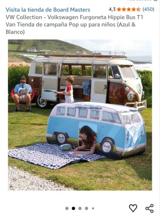 Tienda campaña infantil Volkswagen NUEVA