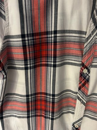 Camisa Element Hombre Cuadros Rojo Blanco