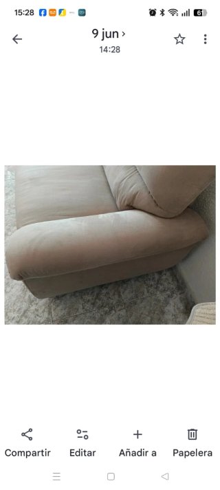 Sofá de 3 plazas en tela beige