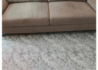 Sofá de 3 plazas en tela beige