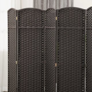 Biombo Separador 6 Paneles Ratán